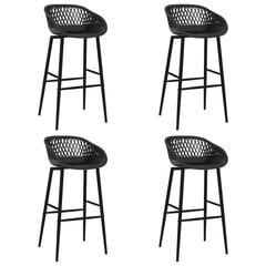 Барные стулья, 4шт, черного цвета цена и информация | Стулья для кухни и столовой | 220.lv