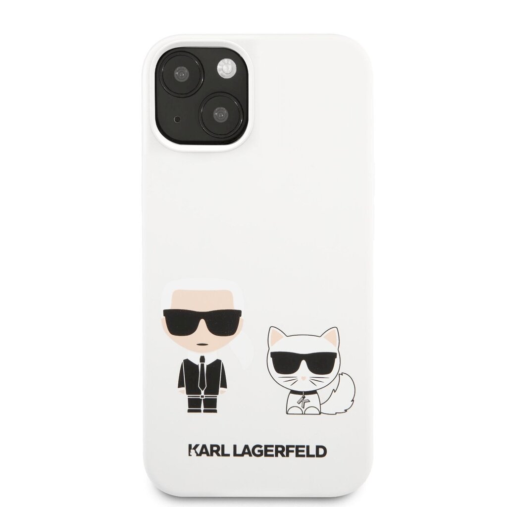 KLHCP13SSSKCW Karl Lagerfeld and Choupette Liquid Silicone Case for iPhone  13 mini White, Apple iPhone 13 mini, Белый цена | 220.lv