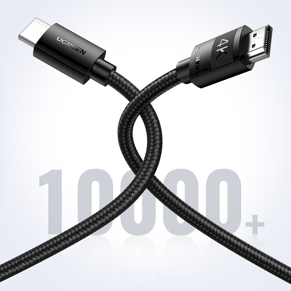 Ugreen HDMI 2.0 - HDMI 2.0 4K cable 1m black (HD119 30999) cena un informācija | Savienotājkabeļi | 220.lv