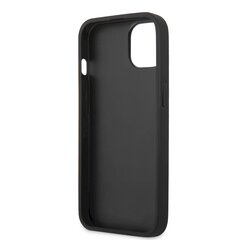 GUHCP13MPSASBBK Guess PU Leather Saffiano Case for iPhone 13 Black cena un informācija | Telefonu vāciņi, maciņi | 220.lv