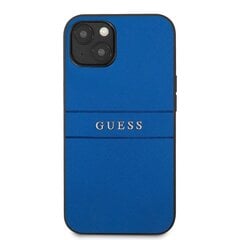 GUHCP13MPSASBBL Guess PU Leather Saffiano Case for iPhone 13 Blue cena un informācija | Telefonu vāciņi, maciņi | 220.lv