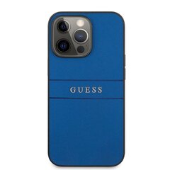 GUHCP13XPSASBBL Guess PU Leather Saffiano Case for iPhone 13 Pro Max Blue cena un informācija | Telefonu vāciņi, maciņi | 220.lv