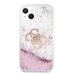 GUHCP13SLG4GPI Guess TPU Big 4G Liquid Glitter Pink Case for iPhone 13 Mini Transparent cena un informācija | Telefonu vāciņi, maciņi | 220.lv