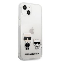 KLHCP13MCKTR Karl Lagerfeld PC/TPU Ikonik Karl and Choupette Case for iPhone 13 Transparent cena un informācija | Telefonu vāciņi, maciņi | 220.lv