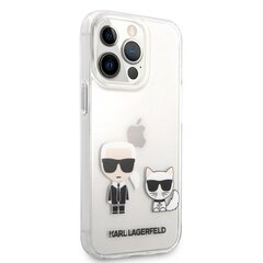 KLHCP13LCKTR Karl Lagerfeld PC/TPU Ikonik Karl and Choupette Case for iPhone 13 Pro Transparent цена и информация | Чехлы для телефонов | 220.lv