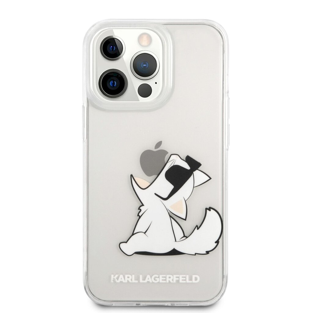 KLHCP13XCFNRC Karl Lagerfeld PC/TPU Choupette Eat Case for iPhone 13 Pro Max Transparent cena un informācija | Telefonu vāciņi, maciņi | 220.lv