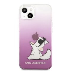 KLHCP13SCFNRCPI Karl Lagerfeld PC/TPU Choupette Eat Case for iPhone 13 mini Pink цена и информация | Чехлы для телефонов | 220.lv