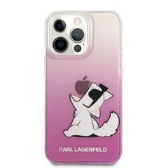 KLHCP13LCFNRCPI Karl Lagerfeld PC/TPU Choupette Eat Case for iPhone 13 Pro Pink цена и информация | Чехлы для телефонов | 220.lv