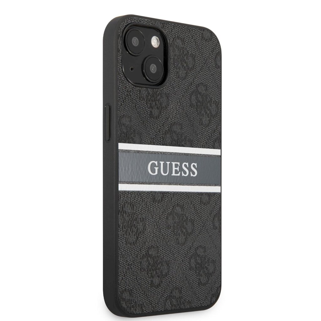 GUHCP13S4GDGR Guess PU 4G Printed Stripe Case for iPhone 13 Mini Grey цена и информация | Telefonu vāciņi, maciņi | 220.lv