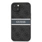 GUHCP13S4GDGR Guess PU 4G Printed Stripe Case for iPhone 13 Mini Grey цена и информация | Telefonu vāciņi, maciņi | 220.lv