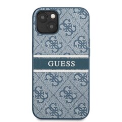 GUHCP13S4GDBL Guess PU 4G Printed Stripe Case for iPhone 13 Mini Blue cena un informācija | Telefonu vāciņi, maciņi | 220.lv