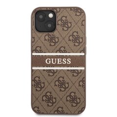 Чехол для телефона GUHCP13S4GDBR Guess PU 4G Printed Stripe Case for iPhone 13 Mini Brown цена и информация | Чехлы для телефонов | 220.lv