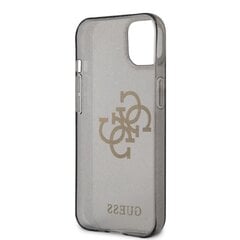 GUHCP13MPCUGL4GBK Guess TPU Big 4G Full Glitter Case for iPhone 13 Black cena un informācija | Telefonu vāciņi, maciņi | 220.lv
