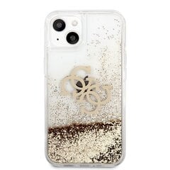 Чехол GUHCP13SLG4GGO Guess TPU Big 4G Liquid Glitter Gold Case for iPhone 13 Mini Transparent цена и информация | Чехлы для телефонов | 220.lv