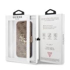 Чехол GUBKP13M4GMGBR Guess PU 4G Metal Logo Book Case for iPhone 13 Brown цена и информация | Чехлы для телефонов | 220.lv