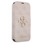 GUBKP13L4GMGPI Guess PU 4G Metal Logo Book Case for iPhone 13 Pro Pink cena un informācija | Telefonu vāciņi, maciņi | 220.lv