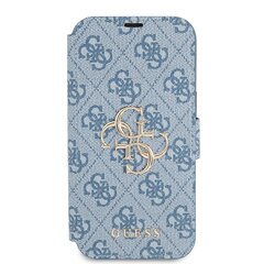 GUBKP13L4GMGBL Guess PU 4G Metal Logo Book Case for iPhone 13 Pro Blue цена и информация | Чехлы для телефонов | 220.lv