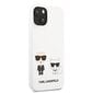KLHCP13MSSKCW Karl Lagerfeld and Choupette Liquid Silicone Case for iPhone 13 White cena un informācija | Telefonu vāciņi, maciņi | 220.lv