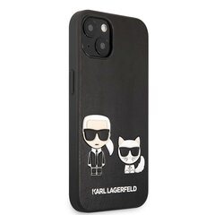 KLHCP13MPCUSKCBK Karl Lagerfeld and Choupette PU Leather Case for iPhone 13 Black cena un informācija | Telefonu vāciņi, maciņi | 220.lv