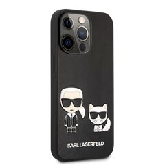 KLHCP13LPCUSKCBK Karl Lagerfeld and Choupette PU Leather Case for iPhone 13 Pro Black cena un informācija | Telefonu vāciņi, maciņi | 220.lv