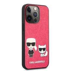 Чехол KLHCP13LPCUSKCP Karl Lagerfeld and Choupette PU Leather Case for iPhone 13 Pro Fuchsia цена и информация | Чехлы для телефонов | 220.lv