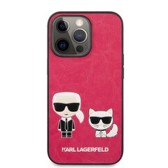 KLHCP13LPCUSKCP Karl Lagerfeld and Choupette PU Leather Case for iPhone 13 Pro Fuchsia цена и информация | Чехлы для телефонов | 220.lv