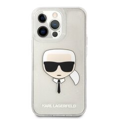 Чехол KLHCP13LKHTUGLS Karl Lagerfeld TPU Full Glitter Karl Head Case for iPhone 13 Pro Silver цена и информация | Чехлы для телефонов | 220.lv