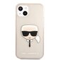 KLHCP13SKHTUGLGO Karl Lagerfeld TPU Full Glitter Karl Head Case for iPhone 13 mini Gold cena un informācija | Telefonu vāciņi, maciņi | 220.lv