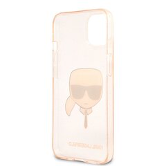 Чехол KLHCP13SKHTUGLGO Karl Lagerfeld TPU Full Glitter Karl Head Case for iPhone 13 mini Gold цена и информация | Чехлы для телефонов | 220.lv