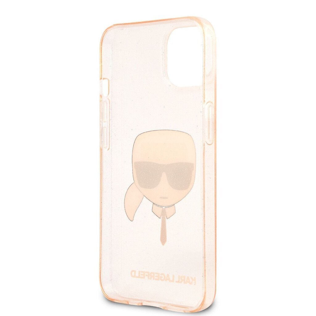 KLHCP13SKHTUGLGO Karl Lagerfeld TPU Full Glitter Karl Head Case for iPhone 13 mini Gold цена и информация | Telefonu vāciņi, maciņi | 220.lv