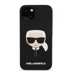 Чехол KLHCP13MSLKHBK Karl Lagerfeld Liquid Silicone Karl Head Case for iPhone 13 Black цена и информация | Чехлы для телефонов | 220.lv