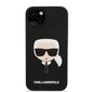 KLHCP13MSLKHBK Karl Lagerfeld Liquid Silicone Karl Head Case for iPhone 13 Black cena un informācija | Telefonu vāciņi, maciņi | 220.lv