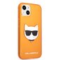 KLHCP13SCHTRO Karl Lagerfeld TPU Choupette Head Case for iPhone 13 mini Fluo Orange cena un informācija | Telefonu vāciņi, maciņi | 220.lv