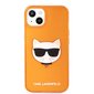 KLHCP13SCHTRO Karl Lagerfeld TPU Choupette Head Case for iPhone 13 mini Fluo Orange cena un informācija | Telefonu vāciņi, maciņi | 220.lv