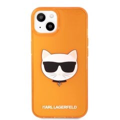 KLHCP13MCHTRO Karl Lagerfeld TPU Choupette Head Case for iPhone 13 Fluo Orange cena un informācija | Telefonu vāciņi, maciņi | 220.lv