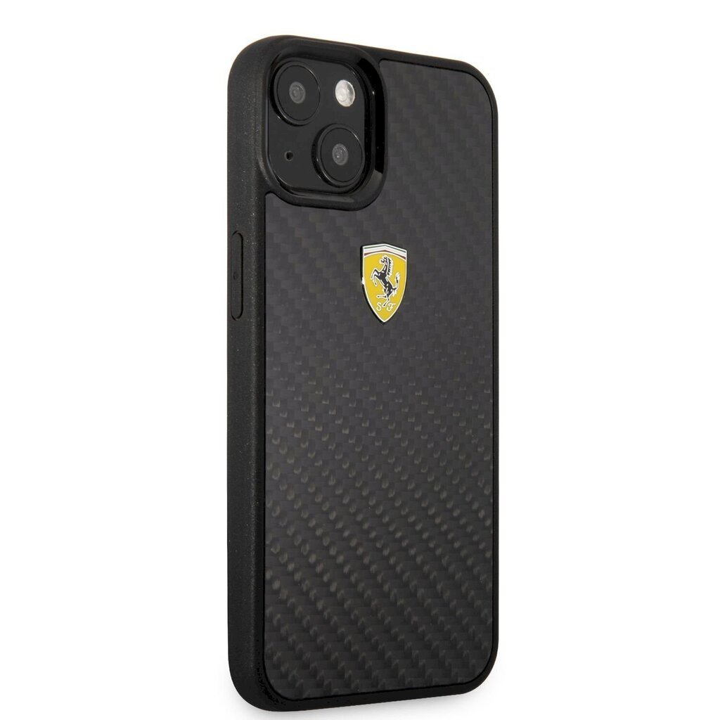 FEHCP13MFCABK Ferrari Real Carbon Hard Case for iPhone 13 Black cena un informācija | Telefonu vāciņi, maciņi | 220.lv