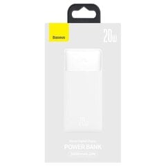 Baseus Bipow PPDML-N02 portatīvā baterija 30000 mAh / 15W / 12V / 3A balta cena un informācija | Lādētāji-akumulatori (Power bank) | 220.lv