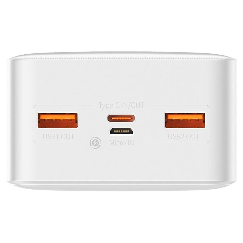 Baseus Bipow PPDML-N02 portatīvā baterija 30000 mAh / 15W / 12V / 3A balta cena un informācija | Lādētāji-akumulatori (Power bank) | 220.lv