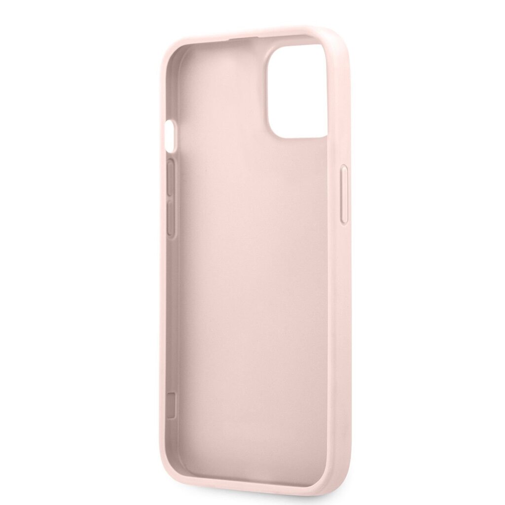 GUHCP13M4GMGPI Guess PU 4G Metal Logo Case for iPhone 13 Pink цена и информация | Telefonu vāciņi, maciņi | 220.lv