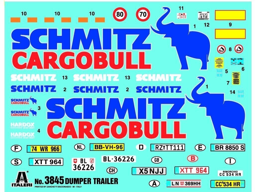 Italeri - Dumper Trailer, 1/24, 3845 цена и информация | Konstruktori | 220.lv