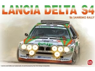 Сборная пластиковая модель NuNu - Lancia Delta S4 Sanremo Rally 86, 1/24. 24005 цена и информация | Kонструкторы | 220.lv