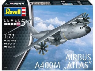 Revell - Airbus A400M "Atlas", 1/72, 03929 cena un informācija | Konstruktori | 220.lv