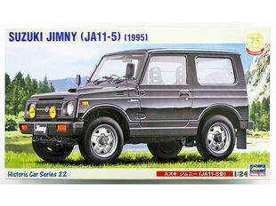Сборная пластиковая модель Hasegawa - 1995 Suzuki Jimny (JA11-5), 1/24, 21122 цена и информация | Kонструкторы | 220.lv