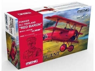 Сборная пластиковая модель Meng Model - Limited Edition Fokker Dr.I Triplane "Red Baron" includes 1:10 bust of Manfred von Richthofen, 1/32, QS-002S цена и информация | Конструкторы и кубики | 220.lv