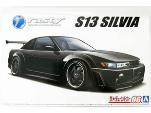 Aoshima - Rasty S13 Nissan Silvia, 1/24, 05947 cena un informācija | Konstruktori | 220.lv