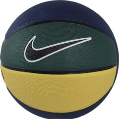 Баскетбольный мяч Nike Playground 4P L James Yellow Blue Green цена и информация | Баскетбольные мячи | 220.lv
