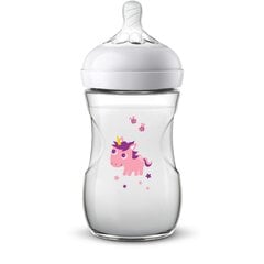 AVENT бутылочка для кормления Natural Elephant Deco 260 мл, 1M+, девочкам цена и информация | Бутылочки и аксессуары | 220.lv