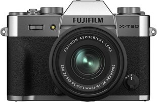 Fujifilm X-T30 II XC15-45 Kit, Silver cena un informācija | Digitālās fotokameras | 220.lv