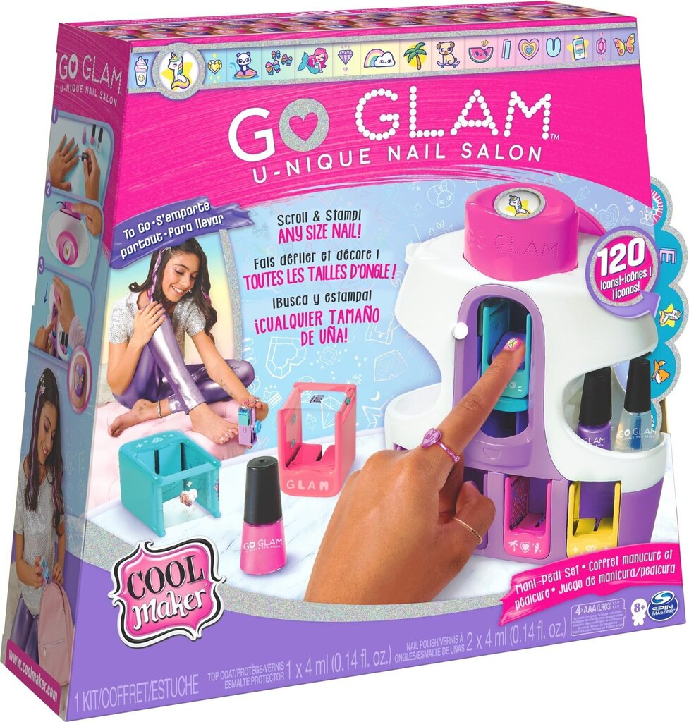 Manikīra komplekts meitenēm Cool Maker Go Glam U-Nique Nail Salon цена и информация | Bērnu kosmētika, līdzekļi jaunajām māmiņām | 220.lv