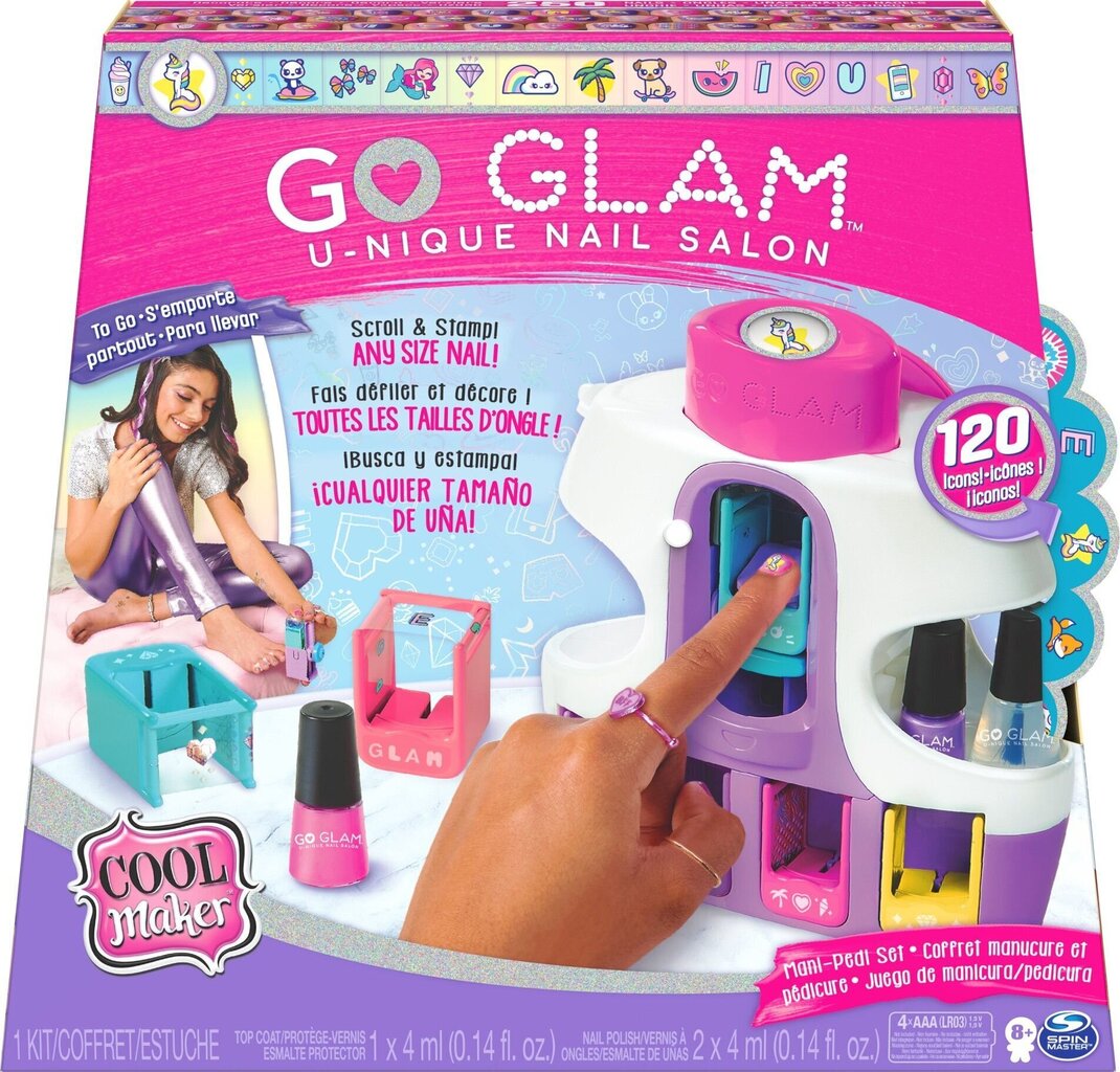 Manikīra komplekts meitenēm Cool Maker Go Glam U-Nique Nail Salon цена и информация | Bērnu kosmētika, līdzekļi jaunajām māmiņām | 220.lv